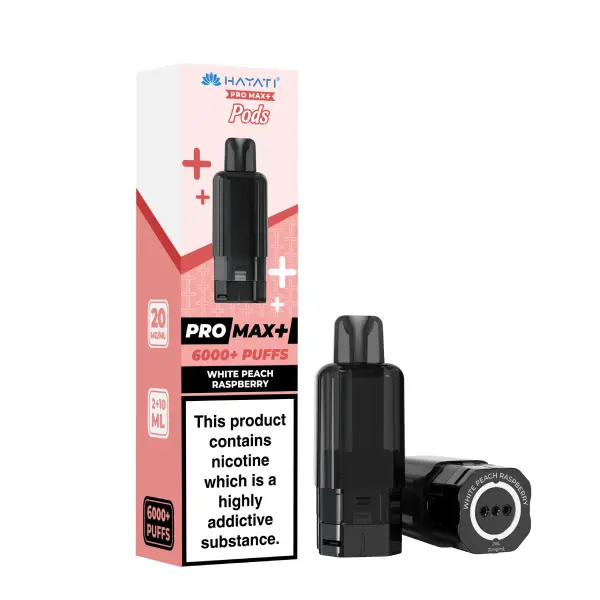 White Peach Raspberry Hayati Pro Max Plus Pods